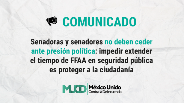 Senadoras y senadores no deben ceder ante presión política: impedir extender el tiempo de FFAA en seguridad pública es proteger a la ciudadanía